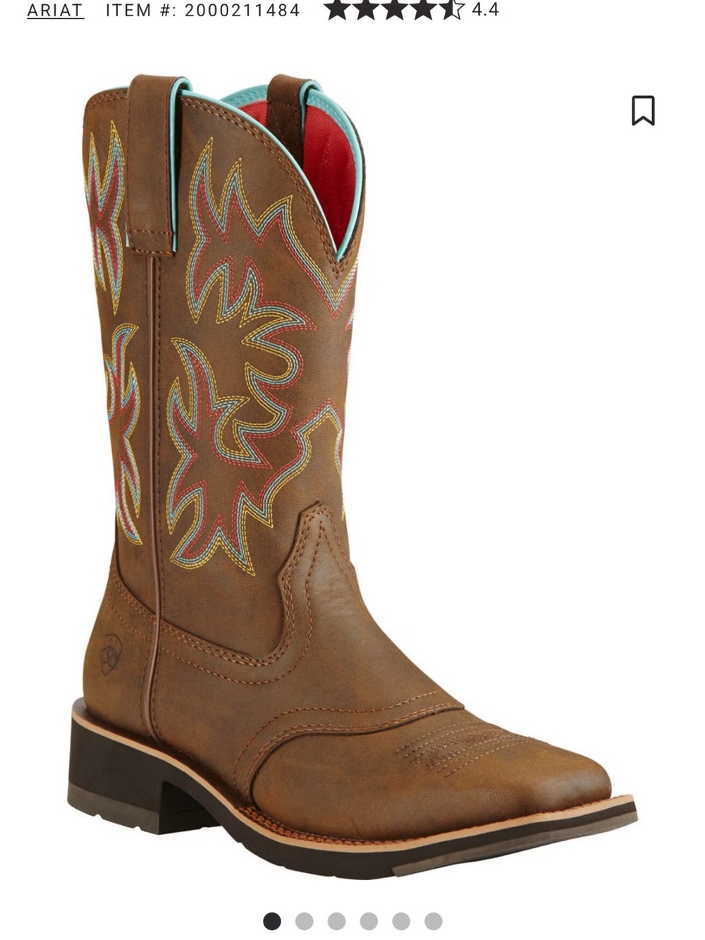 ARIAT WOMEN'S DELILAH WESTERN
PERFORMANCE BOOTS - BROAD
SQUARE TOE